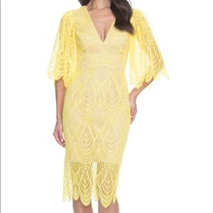 Dress the Population Mia Angel Sleeve Lace Dress